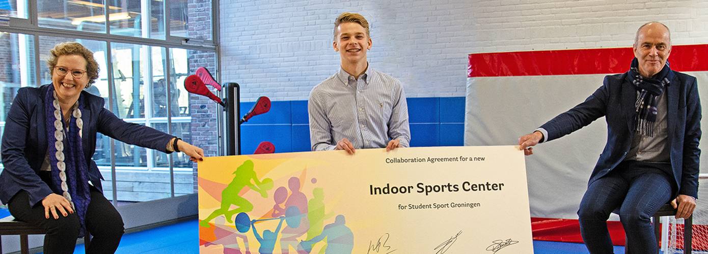 RUG, Hanzehogeschool en ACLO tekenen overeenkomst om nieuwbouw Sportcentrum mogelijk te maken