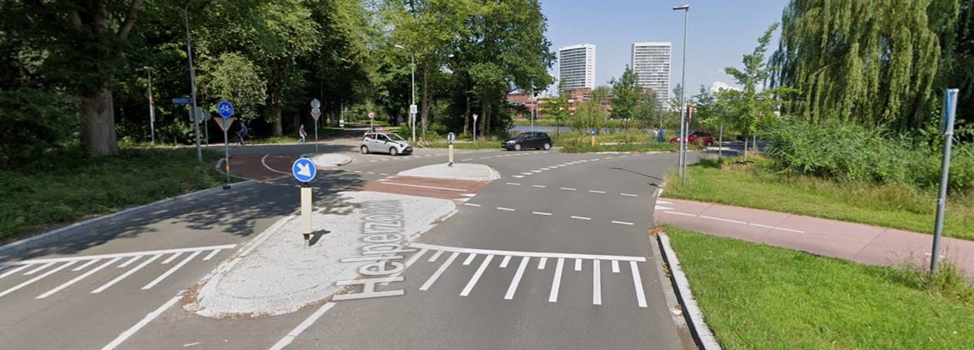 Kruising Helperzoom met Helper Brink in de stad afgesloten