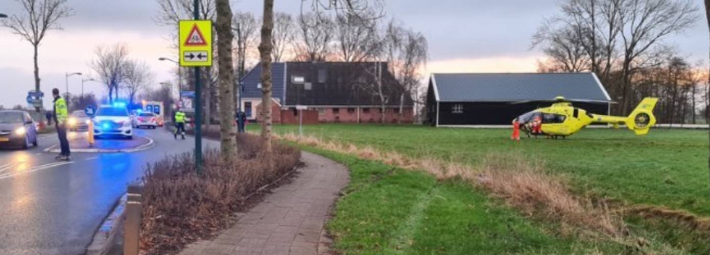 Traumahelikopter ingezet bij eenzijdig ongeval in Niekerk