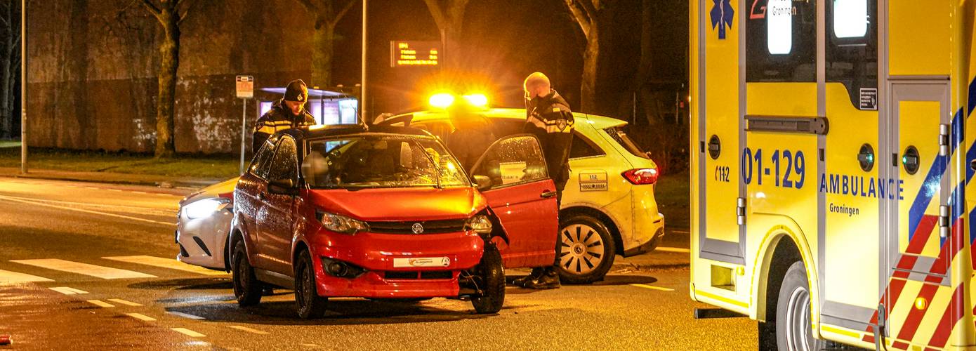 Voetganger aangereden door brommobiel in Groningen