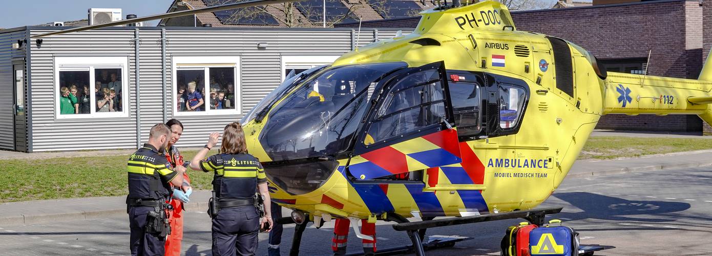 Kinderen van school naar binnen vanwege traumahelikopter die moet landen