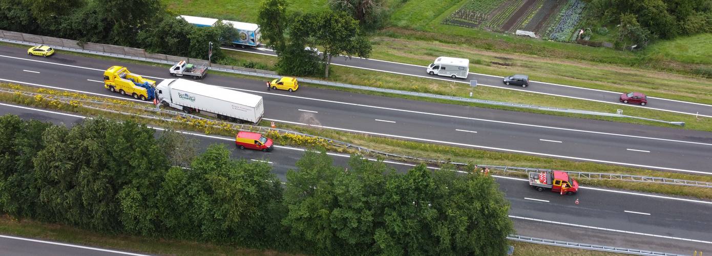 Traumahelikopter ingezet bij ongeval met vrachtwagen op A7 Bad Nieuweschans
