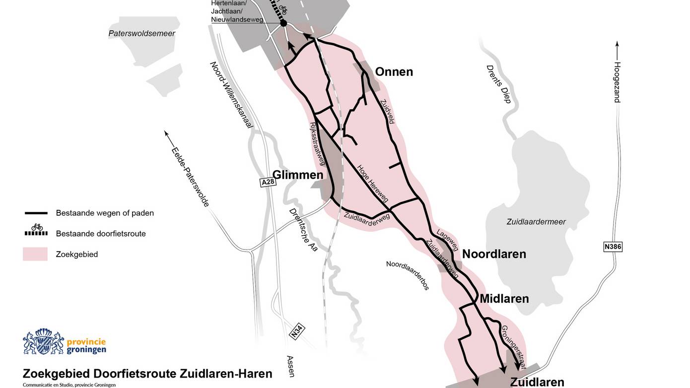 Verkenning doorfietsroute tussen Zuidlaren en Haren van start