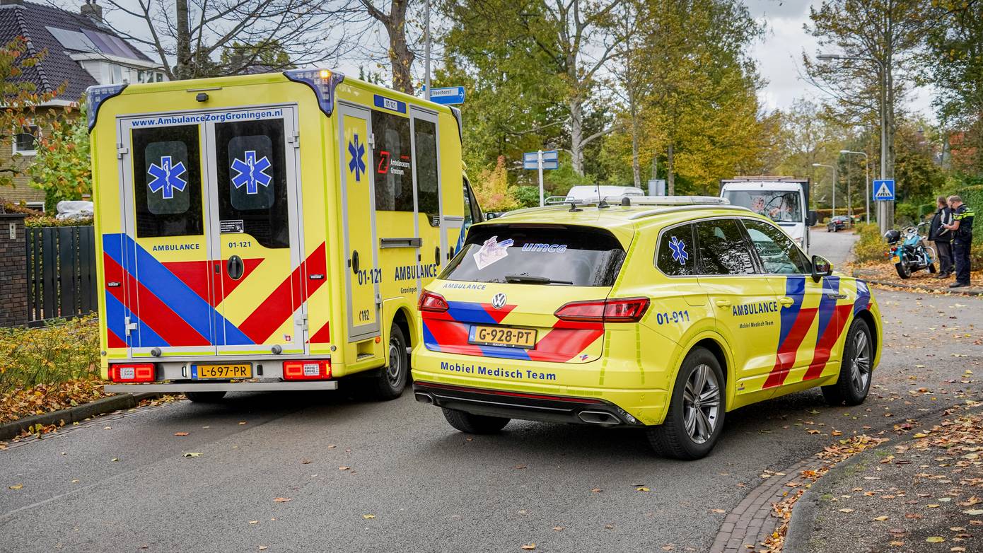 Motorrijder hard ten val in Haren; MMT ter plaatse