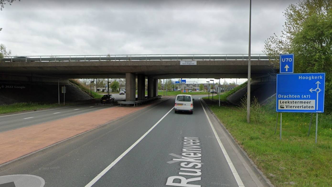 Twee verschillende wegafsluitingen bij onderdoorgang A7 Hoogkerk