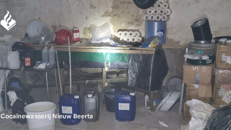 Cocaïnewasserij aangetroffen tijdens inval in Nieuw-Beerta