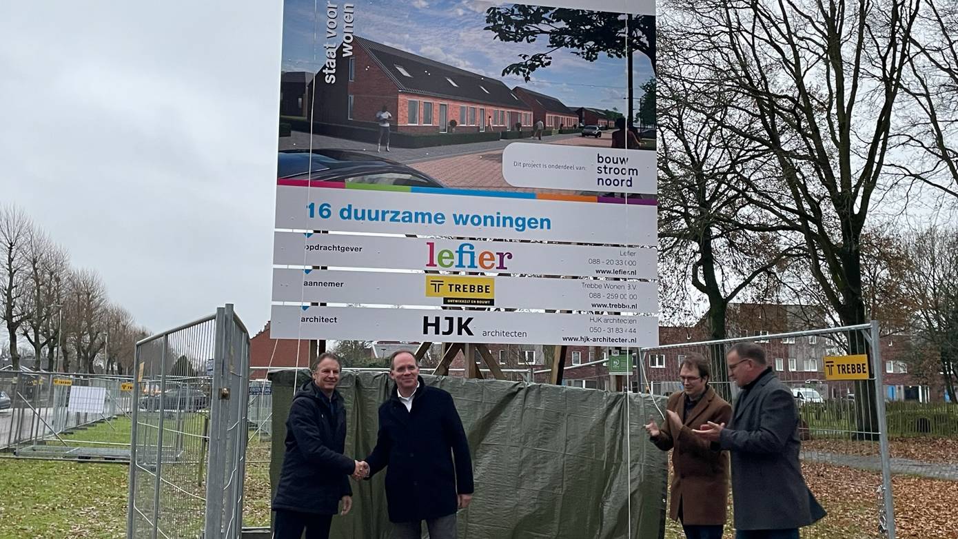 Lefier bouwt zestien levensloopbestendige huurwoningen in Stadskanaal 