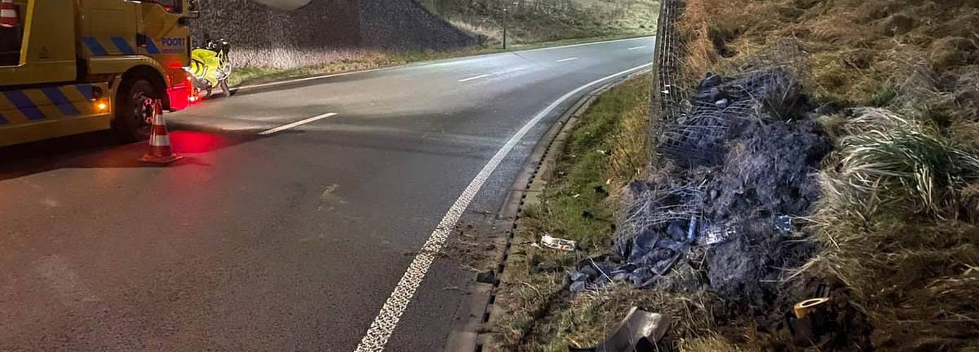 Auto fors beschadigd geraakt bij eenzijdig ongeval in de stad Groningen