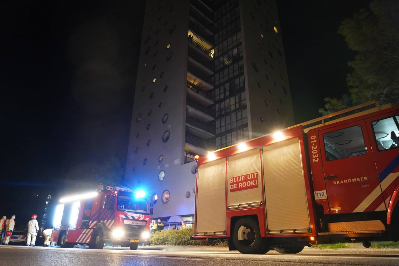 Grote brand in appartementencomplex Groningen