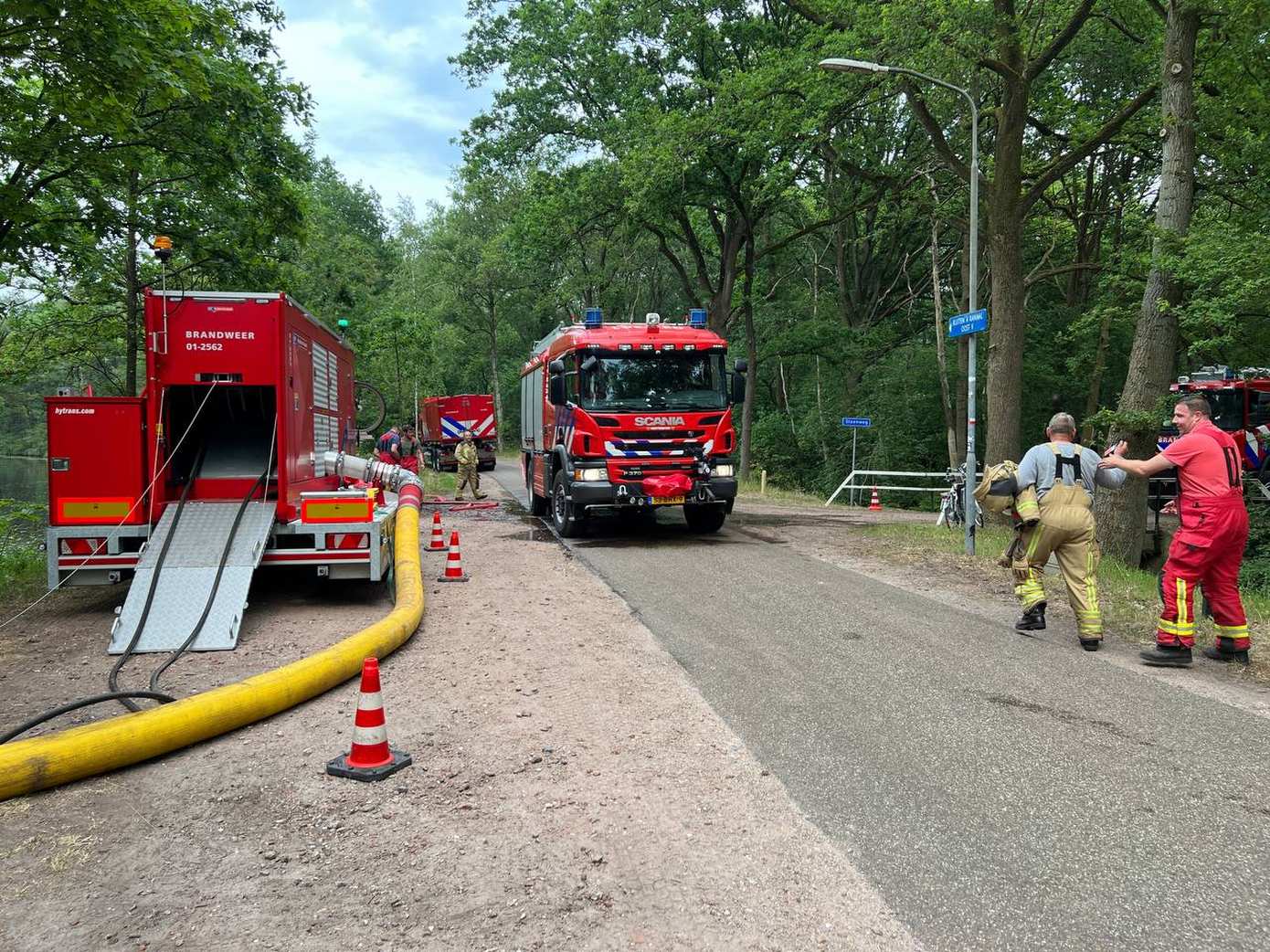 Zeer grote natuurbrand in natuurgebied bij Ter Apel