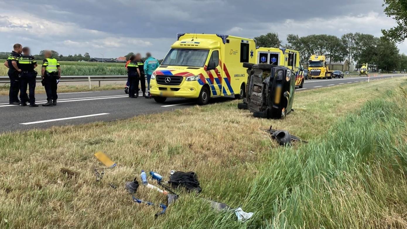 Traumahelikopter ingezet voor ernstig ongeluk op de N33