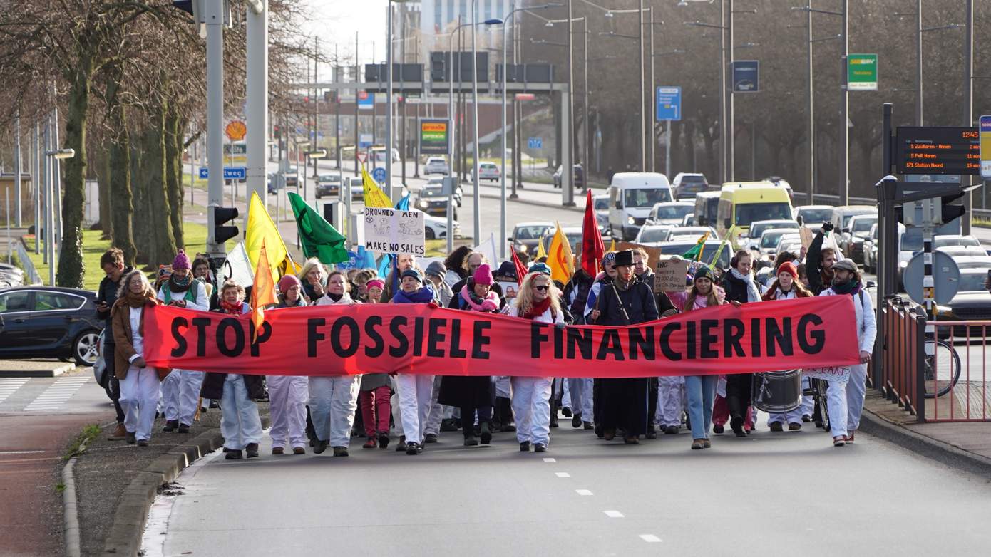 Ook Europaweg richting Zuidelijke ringweg geblokkeerd door Extinction Rebellion