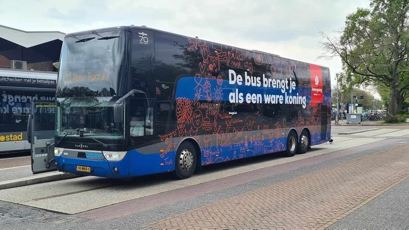 Meer reizigers gingen met de bus tijdens Koningsdag
