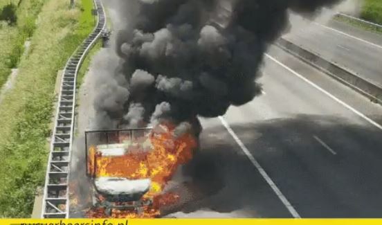 Auto brand uit op de A28