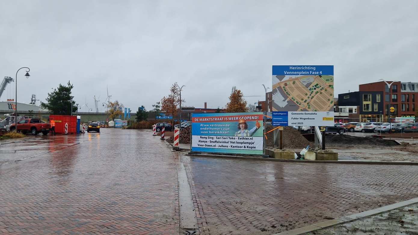 Centrum Delfzijl weer bereikbaar na werkzaamheden