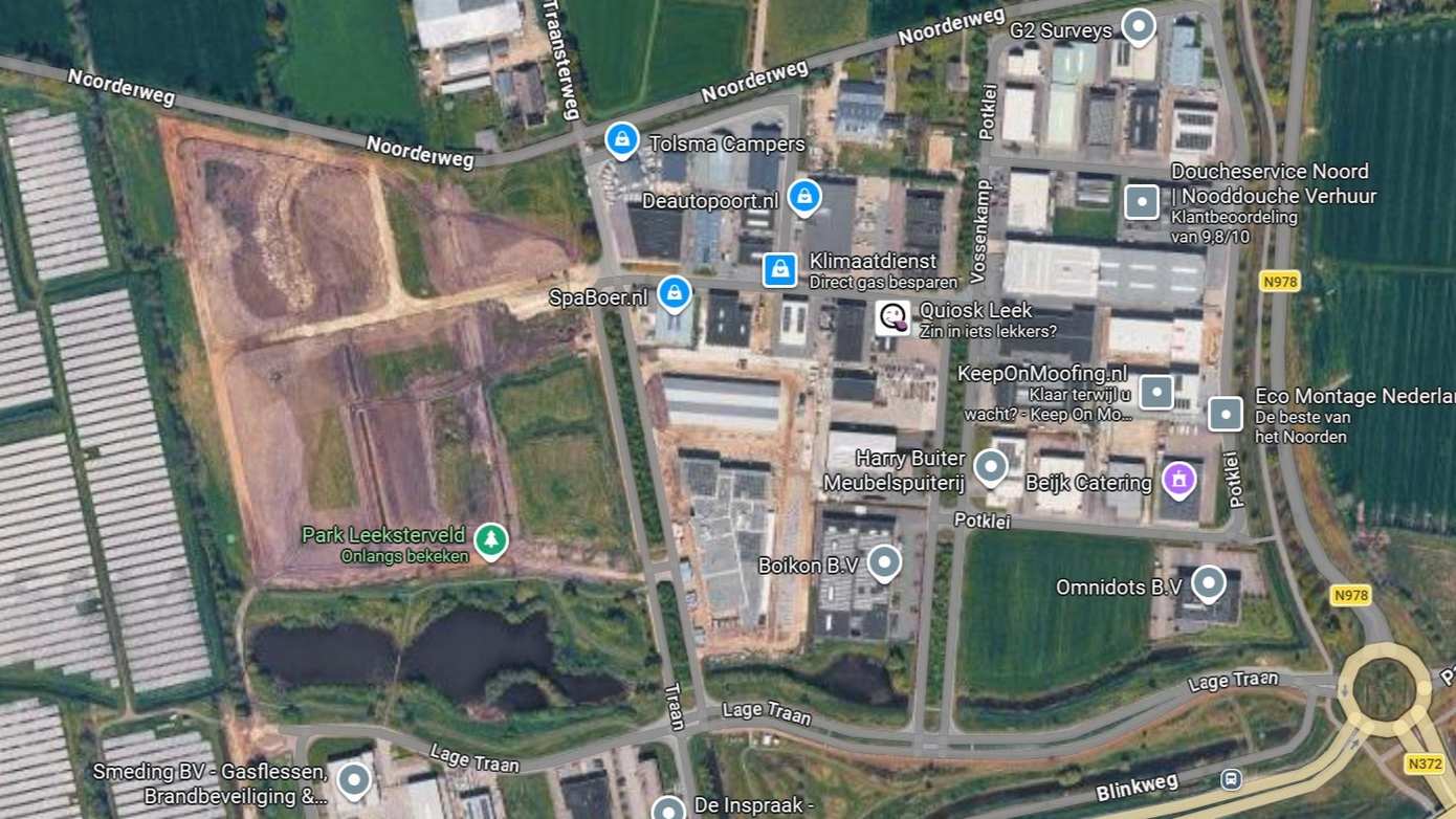 Nieuwe kavels in de verkoop op bedrijvenpark Leeksterveld in Leek