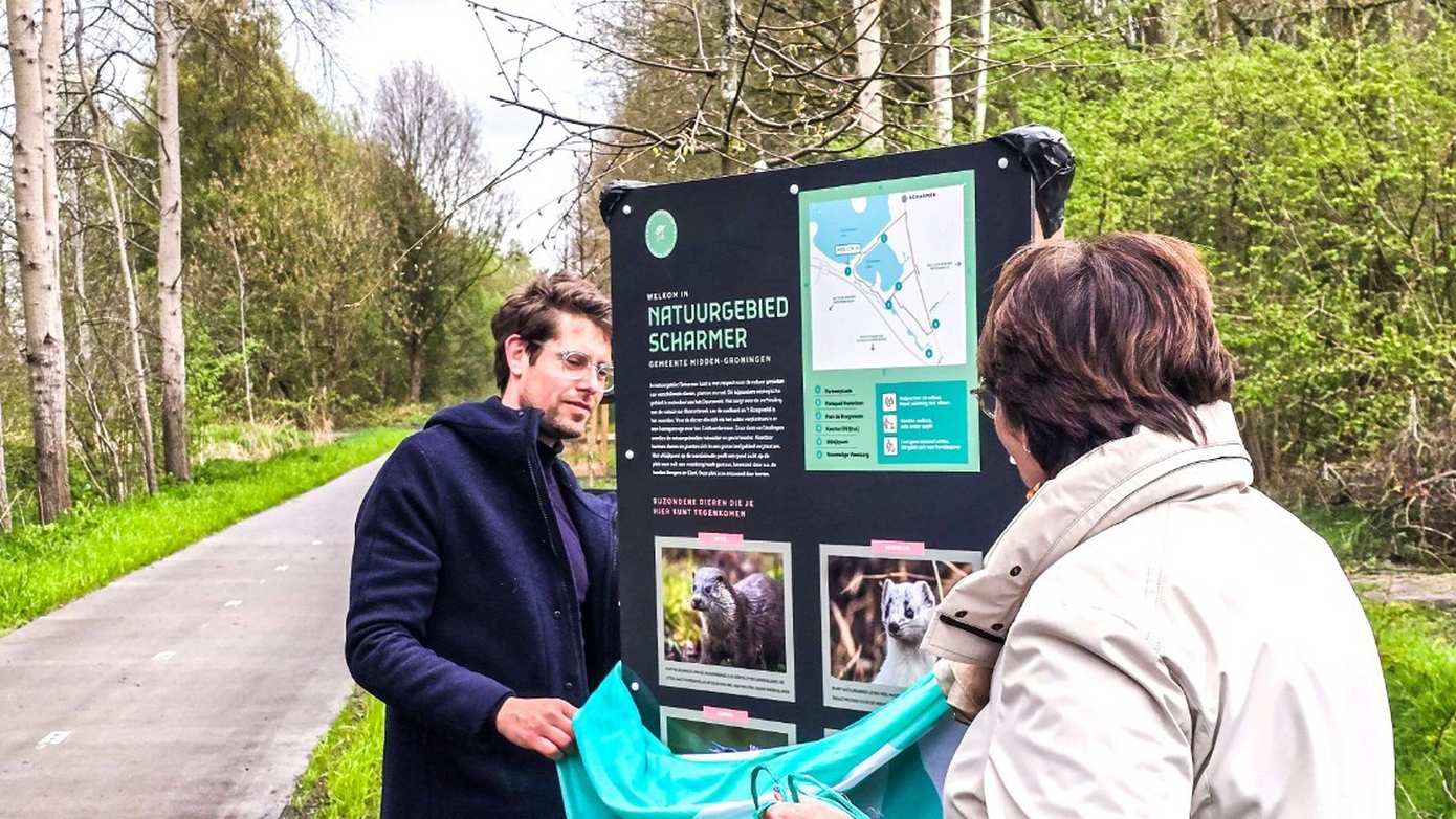 Opening vernieuwd fietspad Herenlaan in Scharmer